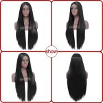Libaute 30" Synthetic Lace Front Wig: Classic Bone Straight Style for Daily Elegance and Versatility