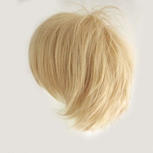 S-noilite Linen Blonde Anime Cosplay Wig for Women and Men - Playful Short Fluffy Style for Halloween Costume Perfection!