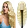 Abellee's 26-Inch Blonde Wavy Wig – Realistic Lace Front, Comfortable Fit, and Versatile Style