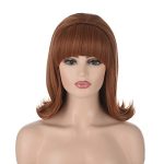 Step into Nostalgia with the 70s Pinup Pelucas - Retro Glamour in Ginger: Perfect Vintage Look for Halloween Costume Fun