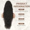 30 Inch - Long Curly Brunette Brown Drawstring Ponytail for Women - Breathable & Lightweight Synthetic Hairpieces for Daily Glam
