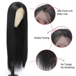 Libaute 30" Synthetic Lace Front Wig: Classic Bone Straight Style for Daily Elegance and Versatility