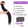 Chocolate Brown Synthetic Dreadlock Extensions - 30 Strands of Handmade 18-Inch Hippie Style Dreads