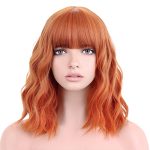 Turn Heads with Vibrancy: 14 Inches Dark Orange Wig, a Short and Stylish Heat