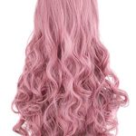 Cosplay with 28" Rouge Pink Lolita Long Curly Wig - Perfect for Playful and Vibrant Characters