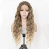 Ash Blonde Synthetic Lace Front Wig - Long Loose Wavy, Glueless with Brown Root Dirty Blonde Highlights - Natural Curly Beauty for Daily and Party Use 🎉💁‍♀️