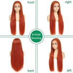 Ginger Orange Lace Front Human Hair Wig - HD Transparent Lace, Pre Plucked, 150% Density, 22 Inch Straight Ginger Wig 🌸💇‍♀️