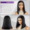 Yarmece's 14 Inch Straight Bob Lace Front Wig - 180% Density Brazilian Virgin Human Hair for a Natural Look
