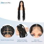 Olymei Faux Locs Wig - 40" Square Knotless Braided Lace Frontal Wig, a Time-Saving Beauty Investment