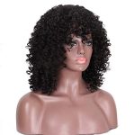 14-Inch Kinky Curly Synthetic Wigs for Black Women - Afro Beauty with Free Caps