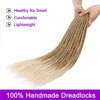 24" Ombre Blonde Boho Locs - 30 Strands Dreadlock Extensions for Crochet Braids and Goddess Locs - Synthetic Dreads for a Stunning 27613# Look