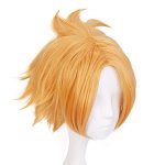 Golden Cosplay Wig with Adjustable Cap Size and Bonus Wig Cap - Perfect for Anime Costume and Halloween Party