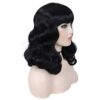 Vintage Rockabilly Short Black Wig - Authentic 1940s Style with Bettie Page Bangs for Cosplay & Daily Retro Glam