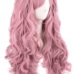 Cosplay with 28" Rouge Pink Lolita Long Curly Wig - Perfect for Playful and Vibrant Characters