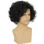 Curly Short Black Men's Wig - Ideal for Halloween, Cosplay, and Costume Parties