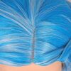 Transform Your Look with Long Light Blue with Gray Cosplay Wig for Girls and Kids – Complete with Face Stickers for an Extra Flair