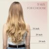 SARLA U Part Wavy Hair Extensions - Instantly Transform Your Look with Long, Full Hair in Light Auburn
