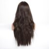 HAIRCUBE Long Dark Brown Wavy Wig - Natural Beauty Enhanced with Lace Front Technology for Comfortable and Stylish Daily Wear