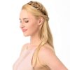 DIGUAN's Messy Wide 2 Strands Synthetic Braided Headband - Beauty Accessory in Light Ash Blonde, Perfect for Effortless Style