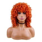 Short Loose Curly Wig - Natural Half Wigs for Women in Vibrant Ginger Orange