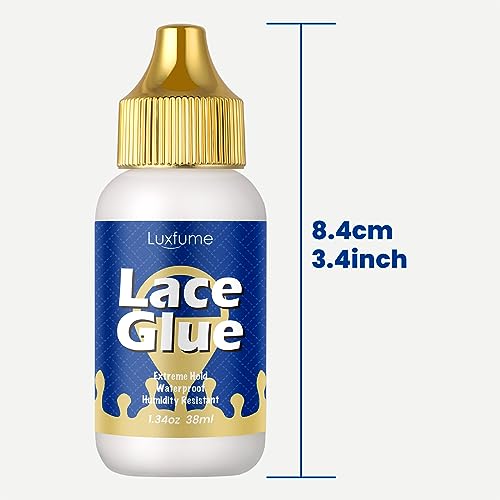 Lace Glue for Front Lace Wig 1.34 Oz - Waterproof Super Hold, Invisible Fast Drying Wig Glue for Wigs