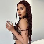 Wine Red Braided Lace Front Wig