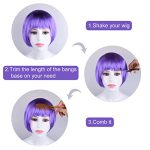 Illuminate Your Fun Moments with MIAHART Light Purple Short Bob Wig and Sunglass Set – Perfect Neon Colored Wigs for Bachelorette Glow in The Dark Parties!