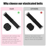 Rolybag Black Adjustable Elastic Wig Band with Nonslip Silicone Strips - Secure and Comfortable Wig Strap for Glueless Wigs - Wig Accessories for Making and Securing Wigs