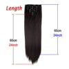 Platinum Blonde Hair Extensions - 24" Long, 130g Full Head Clip-ins for Stunning Straight Hairstyles