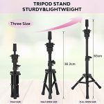 23 Inch Canvas Wig Mannequin Head – Complete Wig Making Set with Tripod Stand and Essential Accessories