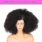 22 Inch Afro Curly Lace Front Wigs - 200% Density Brazilian Virgin Human Hair - Transparent Frontal Wigs for Women - Pre Plucked, Bleached Knots, and Glueless
