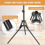 Hairdressing Skills with the Adjustable Wig Head Stand Tripod - Ideal for Training and Display