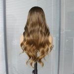 SALLYWELL Ombre Brown Lace Front Wigs - Elevate Your Style with Premium Synthetic Elegance