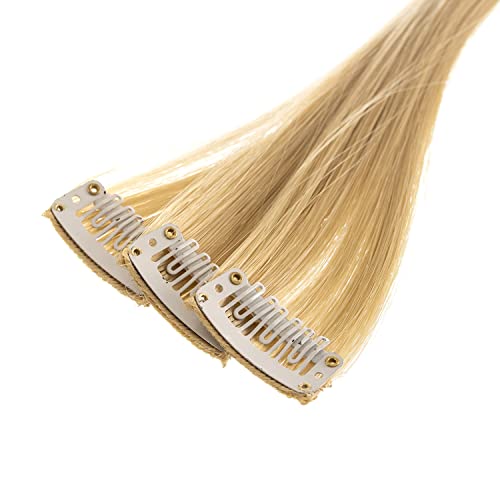 SWACC 12 Pcs Straight One Color Party Highlights - Effortless Clip-in Hair Extensions for Stunning Style