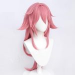 Pink Yae Miko Wig Cosplay clothing Wig Anime synthetic with wig cap (Yae Miko)