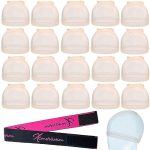 HD Wig Cap Set - 20 Transparent Caps for Lace Front