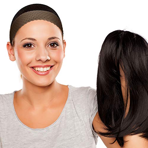 Secure Your Style with 2 Pieces Silicone Grip Wig Bands – Adjustable Non-Slip Wig Headbands for Men and Women