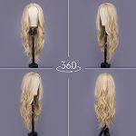 26-Inch Mixed Blonde Long Wave Wig - Heat Resistant Synthetic Hair for Effortless Elegance