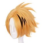 Golden Cosplay Wig with Adjustable Cap Size and Bonus Wig Cap - Perfect for Anime Costume and Halloween Party