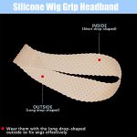 Secure Style Perfection: 3-Piece Silicone Wig Grip Headband Set with Nylon Wig Caps for Non-Slip, Breathable Elegance