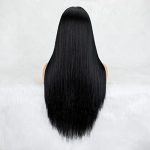 26 Inch Natural Black Lace Front Wig - Silky Smooth Everyday Elegance for Women