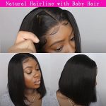 ETERNAL LOVELINESS 10A Brazilian Virgin Bob Wig - Summer-Ready Lace Closure, 160% Density, 4x4 Swiss Lace, 10 Inch
