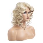 Blonde Bombshell Short Curly Wig - Soft Synthetic Heat Resistant Hair for Party, Costumes, and Halloween Glam