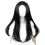 Embrace Elegance with Aicos Long Straight Black Cosplay Wig – Includes Free Wig Cap for Effortless Daily and Party Cosplay
