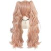ANOGOL's Light Pink Cosplay Wig: Long Synthetic Wig with Ponytail for Girls, Perfect for Christmas, Halloween, and Costume Parties