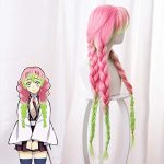 Demon Slayer Kanroji Mitsuri Wig - Vibrant Multi-color Hair Replacement Wigs for Authentic Anime Role Playing