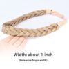 Classic Honey Blonde Synthetic Hair Braided Headband - 2 Strands, Elastic Stretch Hairpiece - Beauty Accessory for Women and Girls
