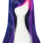 MapofBeauty Long Wavy Cosplay Party Wig - 24" Mixed Purple/Pink Elegance for Anime Enthusiasts