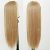 Maycaur's Long Straight Blonde Lace Front Wig – 24 Inch Glueless Hair with Pre Plucked Hairline, Perfect for Fashion Women