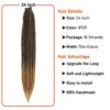BRUNNACE 24 Inch Handmade Synthetic Dreadlock Extensions - Stylish and Lightweight Single-Ended Ombre Honey Blonde Dreads for Effortless Fashion